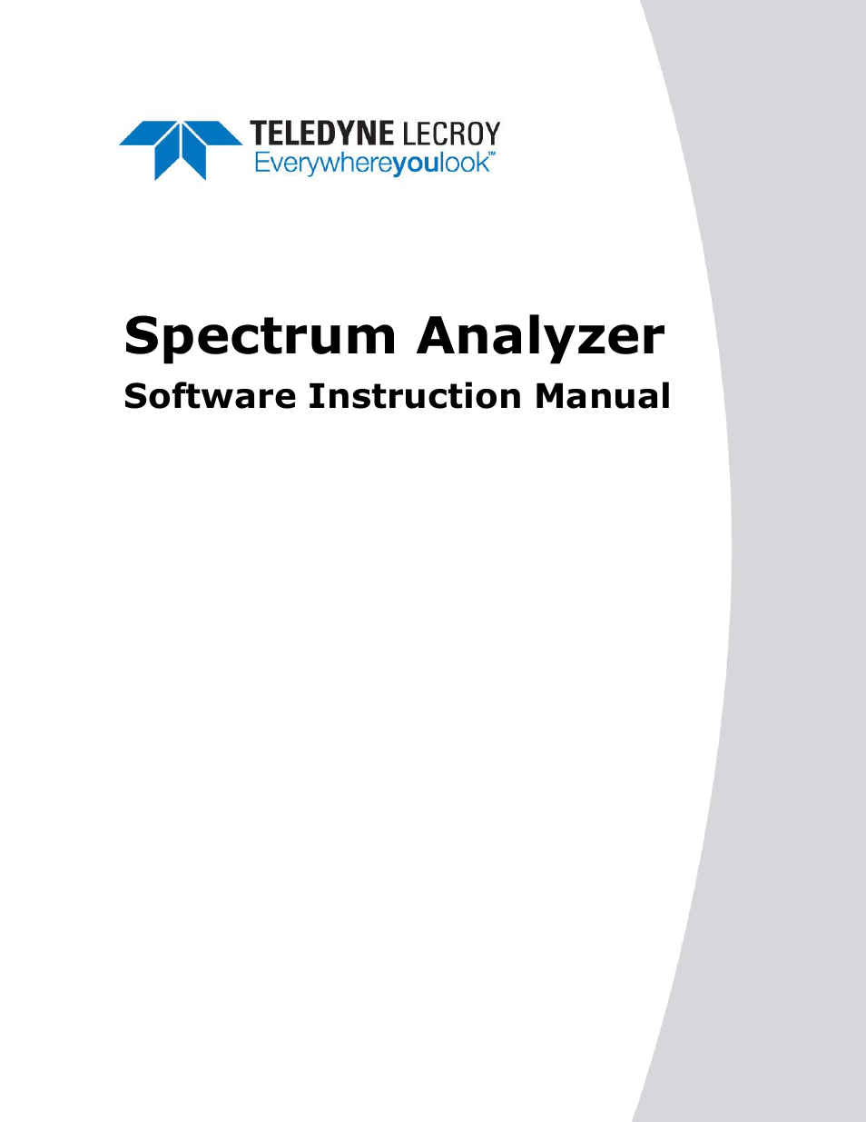 Teledyne LeCroy Spectrum Analyzer User Manual | 14 pages