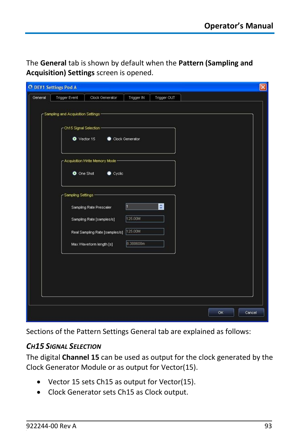 Pattern settings - the general tab | Teledyne LeCroy ArbStudio User Manual | Page 101 / 228