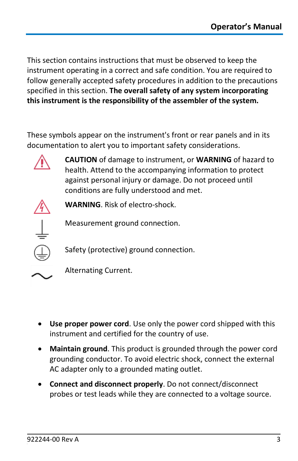 Safety instructions, Symbols, Precautions | Teledyne LeCroy ArbStudio User Manual | Page 11 / 228