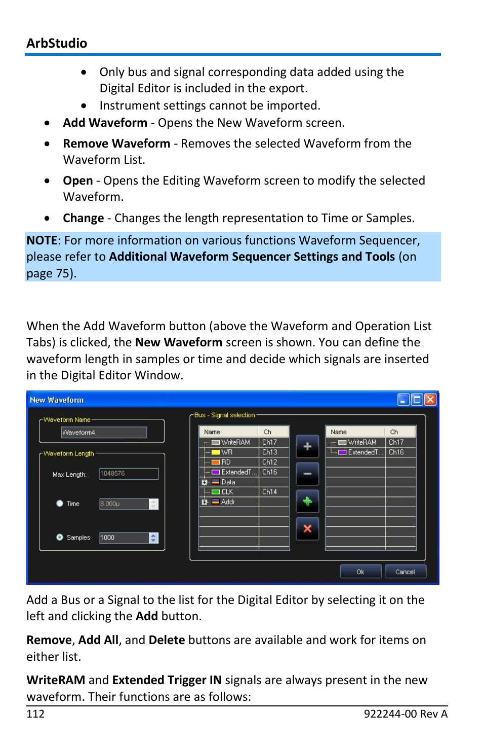 The new waveform screen | Teledyne LeCroy ArbStudio User Manual | Page 120 / 228