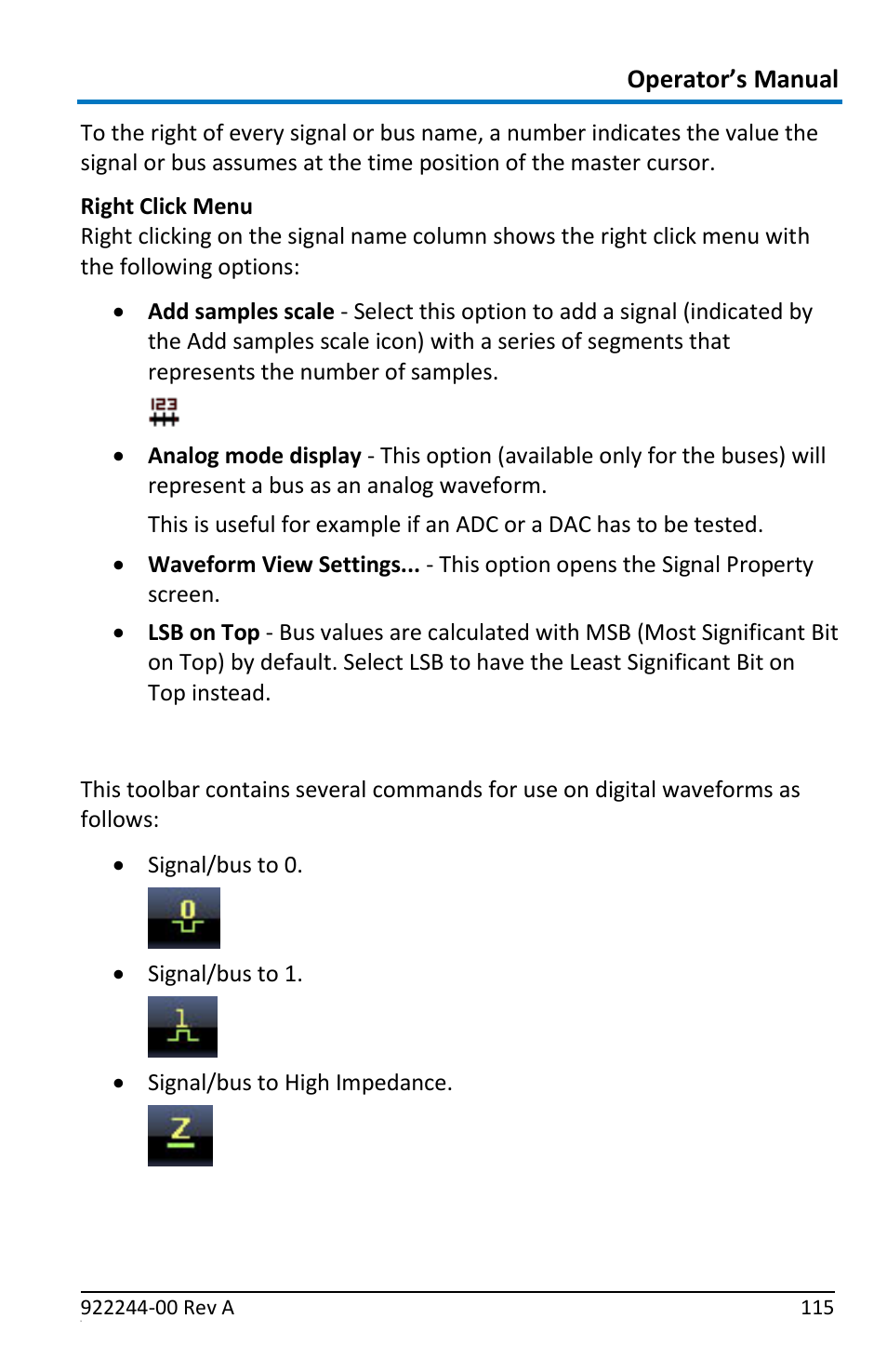 Digital waveform editor toolbar | Teledyne LeCroy ArbStudio User Manual | Page 123 / 228