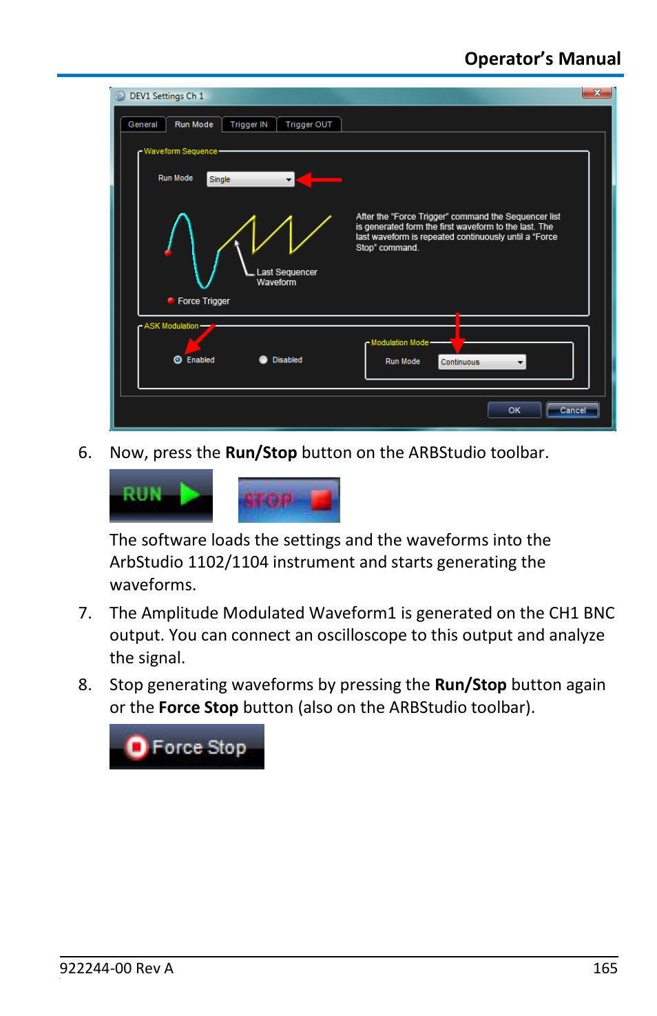 Operator’s manual | Teledyne LeCroy ArbStudio User Manual | Page 173 / 228