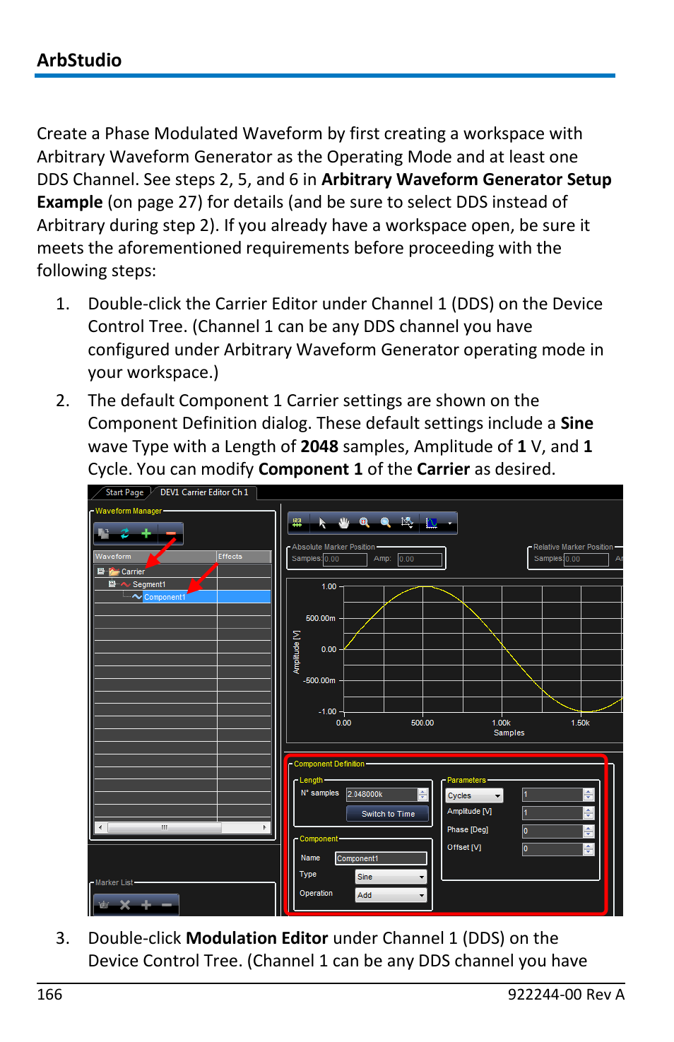 Creating a phase modulated waveform | Teledyne LeCroy ArbStudio User Manual | Page 174 / 228