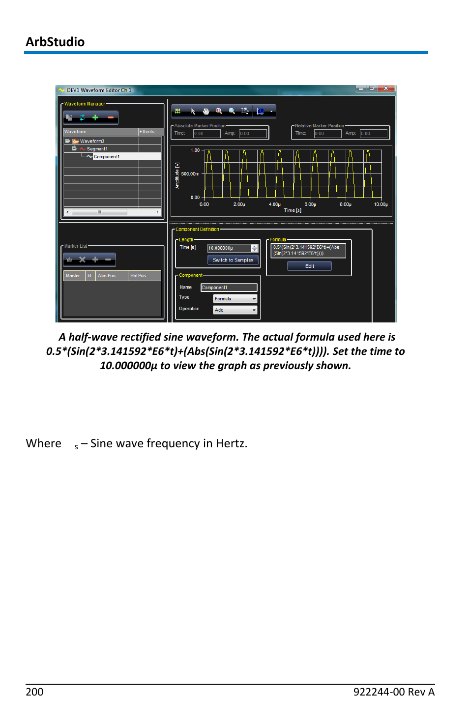 Half-wave rectified sine, T)))), Formula's general format | Teledyne LeCroy ArbStudio User Manual | Page 208 / 228