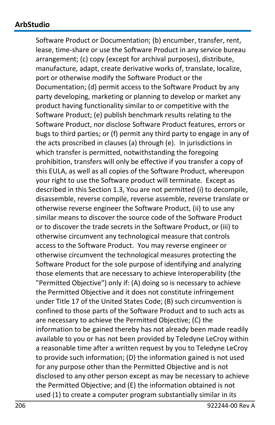 Teledyne LeCroy ArbStudio User Manual | Page 214 / 228