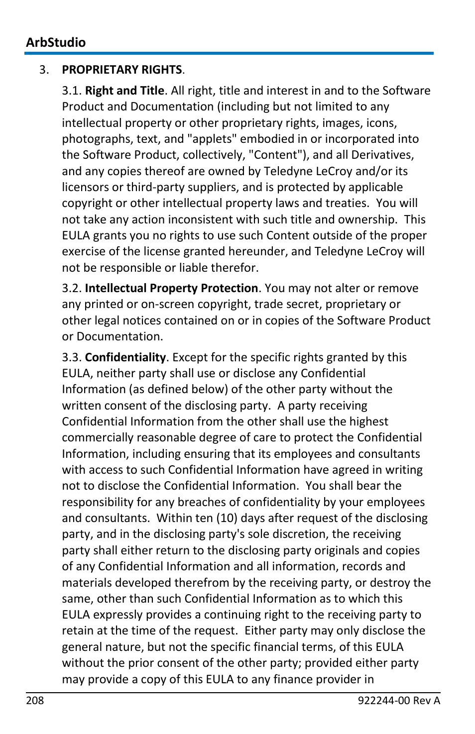 Teledyne LeCroy ArbStudio User Manual | Page 216 / 228