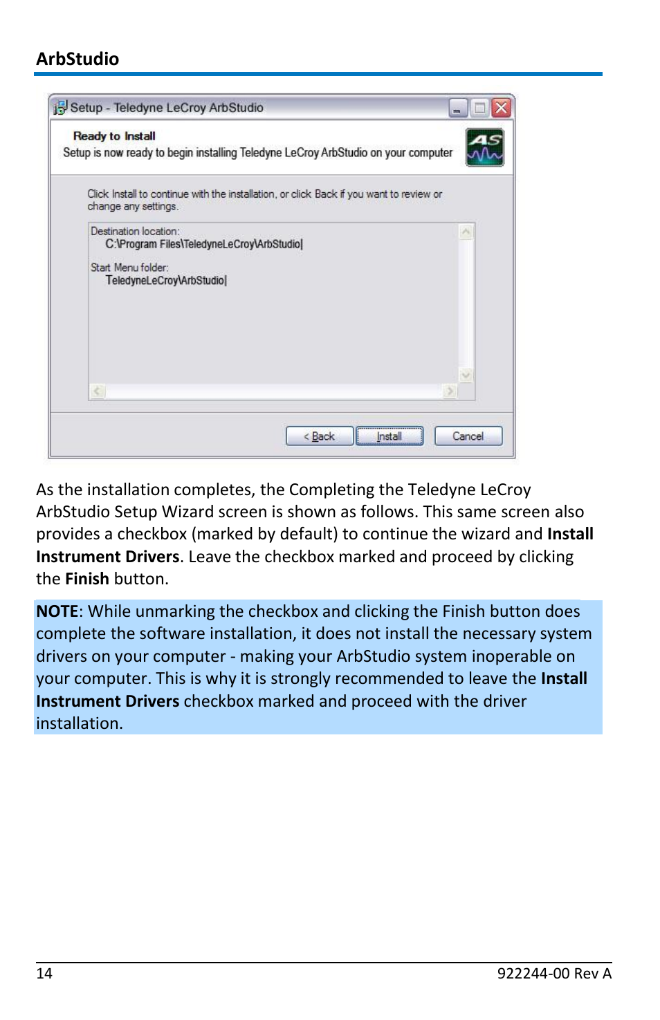 Teledyne LeCroy ArbStudio User Manual | Page 22 / 228