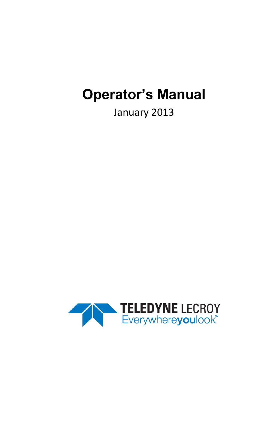 Operator’s manual | Teledyne LeCroy ArbStudio User Manual | Page 3 / 228