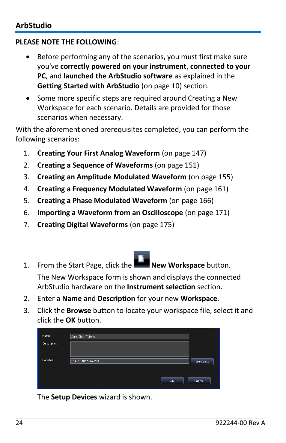 Creating a new workspace | Teledyne LeCroy ArbStudio User Manual | Page 32 / 228