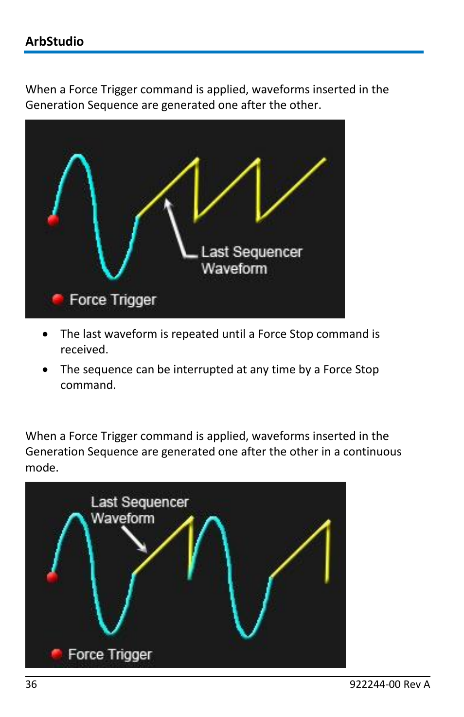 Single, Continuous | Teledyne LeCroy ArbStudio User Manual | Page 44 / 228