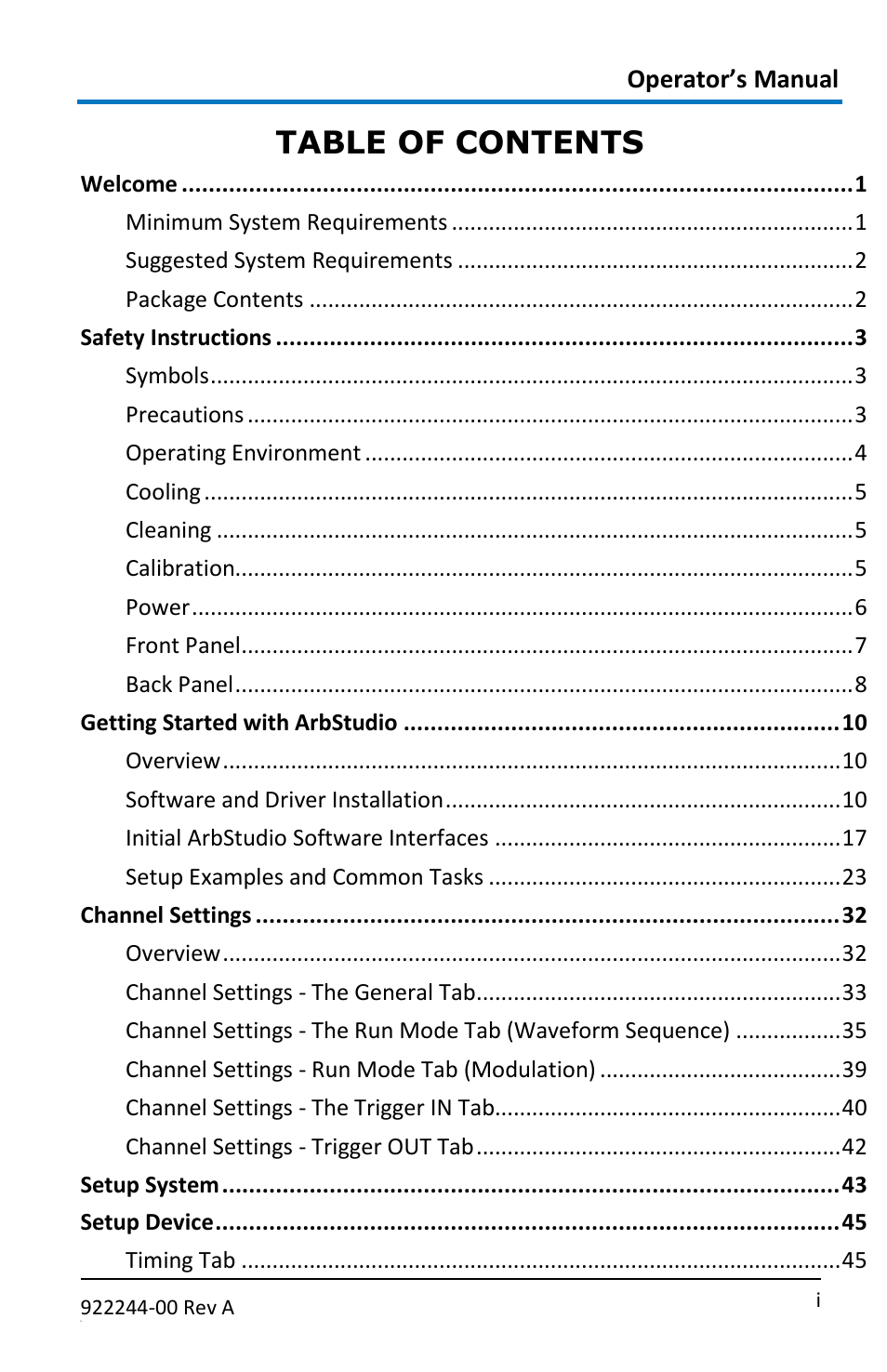 Teledyne LeCroy ArbStudio User Manual | Page 5 / 228