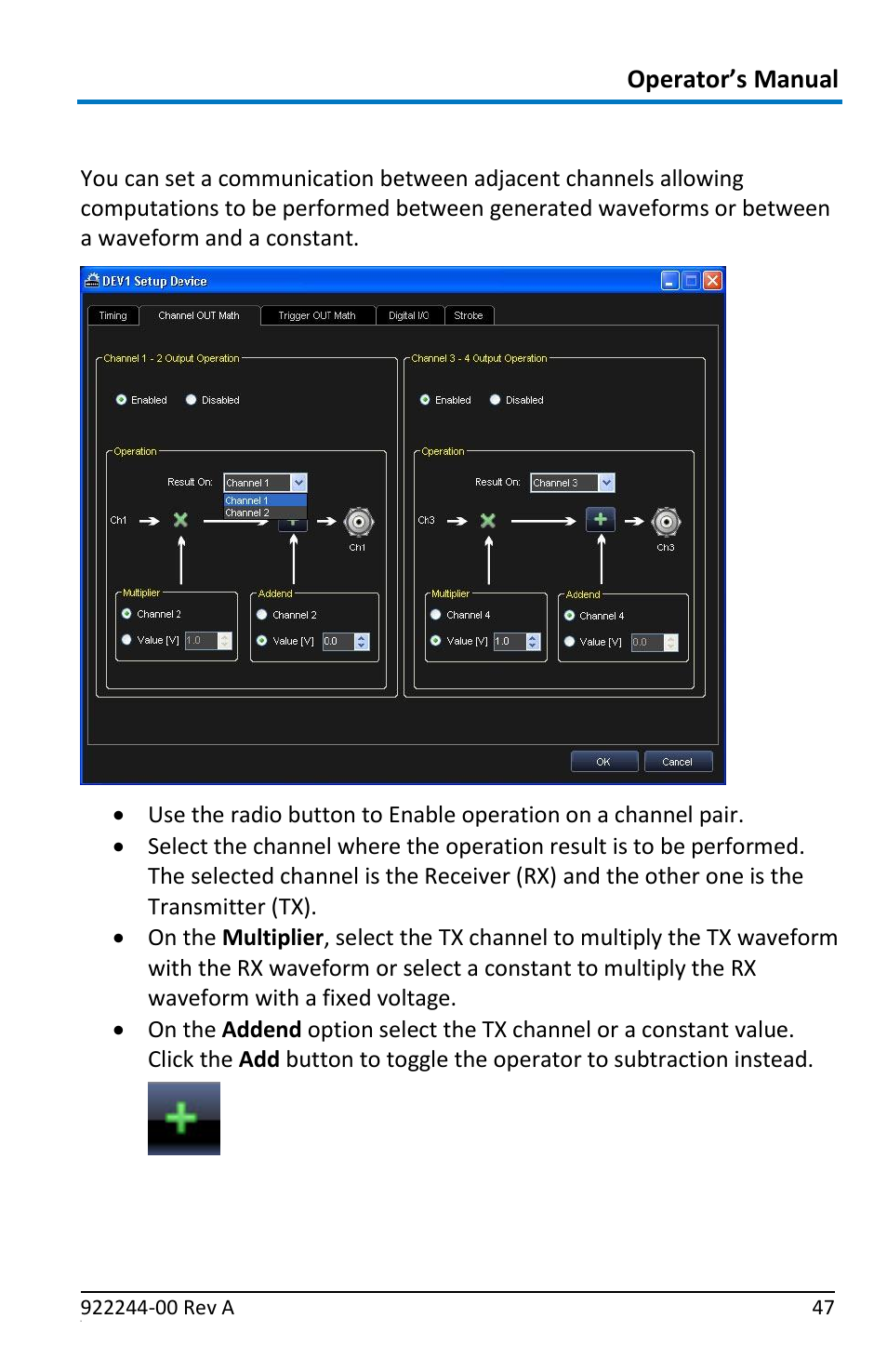 Channel out math tab | Teledyne LeCroy ArbStudio User Manual | Page 55 / 228