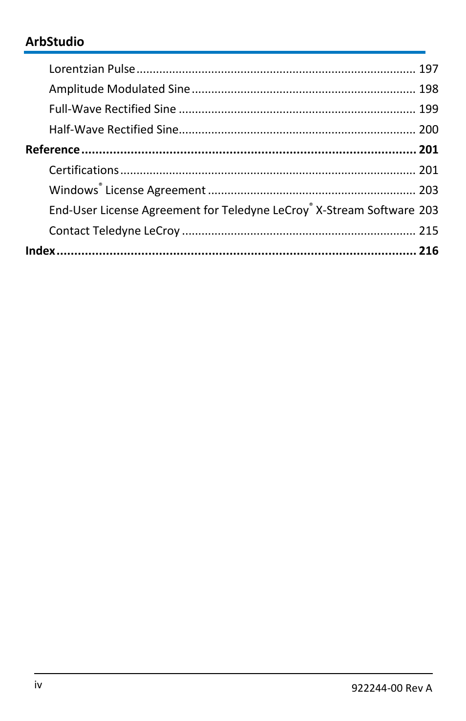 Teledyne LeCroy ArbStudio User Manual | Page 8 / 228