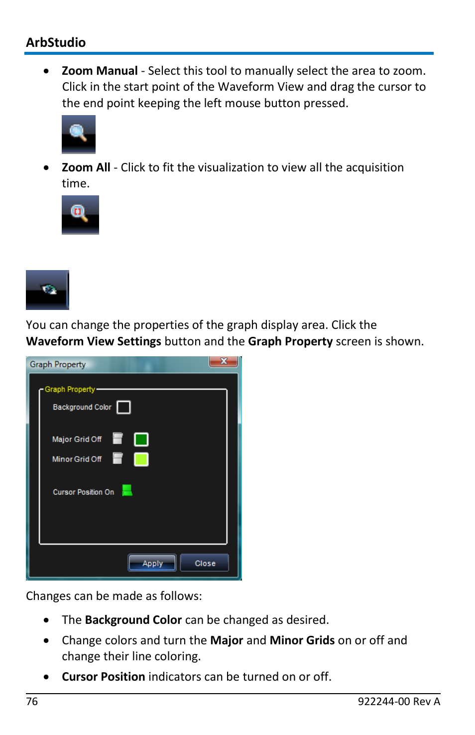 Waveform view settings | Teledyne LeCroy ArbStudio User Manual | Page 84 / 228