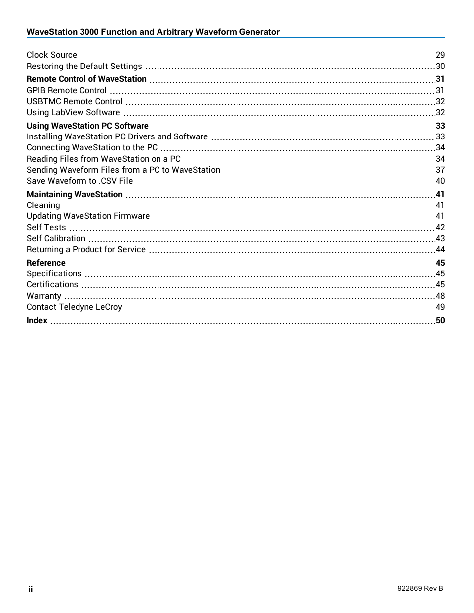 Teledyne LeCroy WaveStation 3000 Operators Manual User Manual | Page 4 / 58