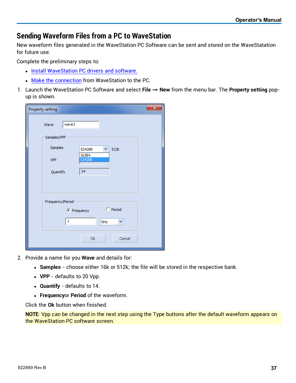 Sending waveform files from a pc to wavestation | Teledyne LeCroy WaveStation 3000 Operators Manual User Manual | Page 43 / 58