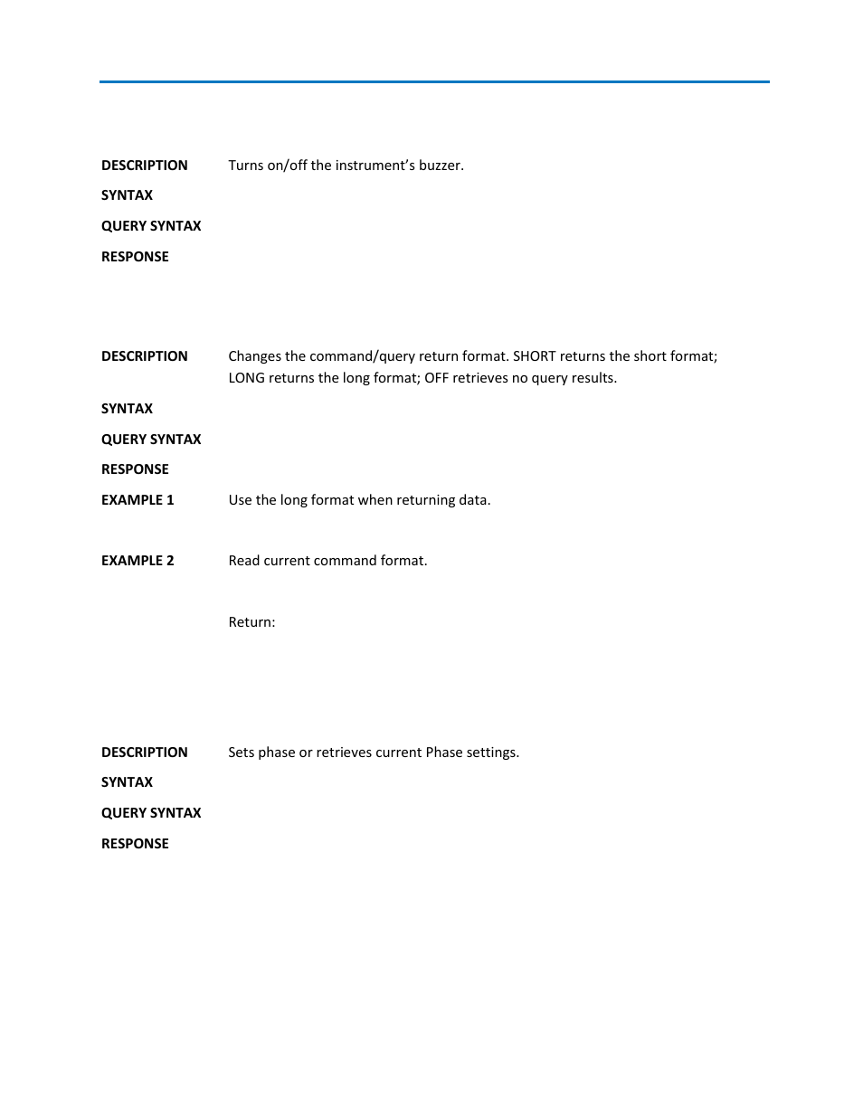 Buzz - buzzer command, Chdr - command header command, Invt - phase command | Teledyne LeCroy WaveStation SCPI Command Reference Manual User Manual | Page 21 / 32