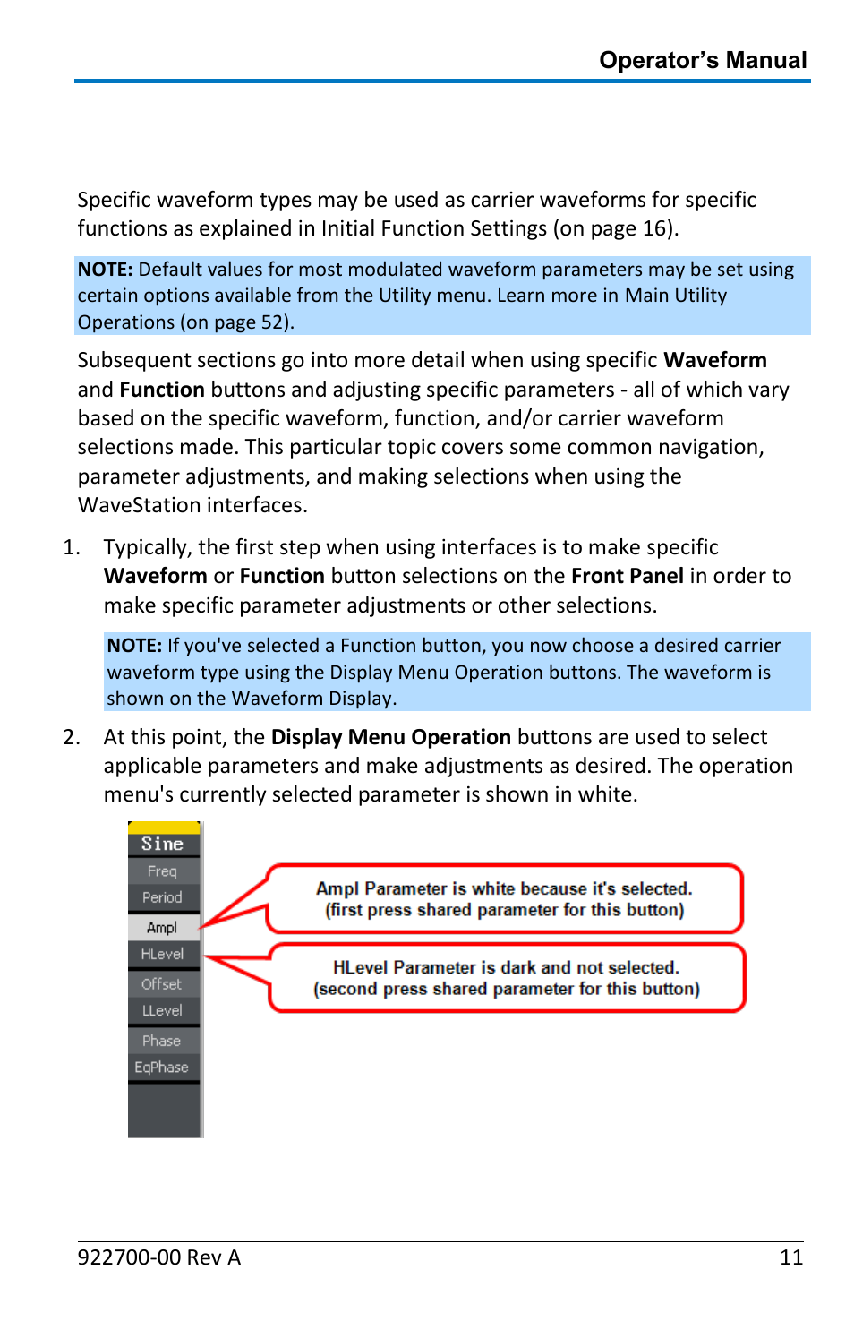 Teledyne LeCroy WaveStation Waveform Generator Operators Manual User Manual | Page 17 / 88