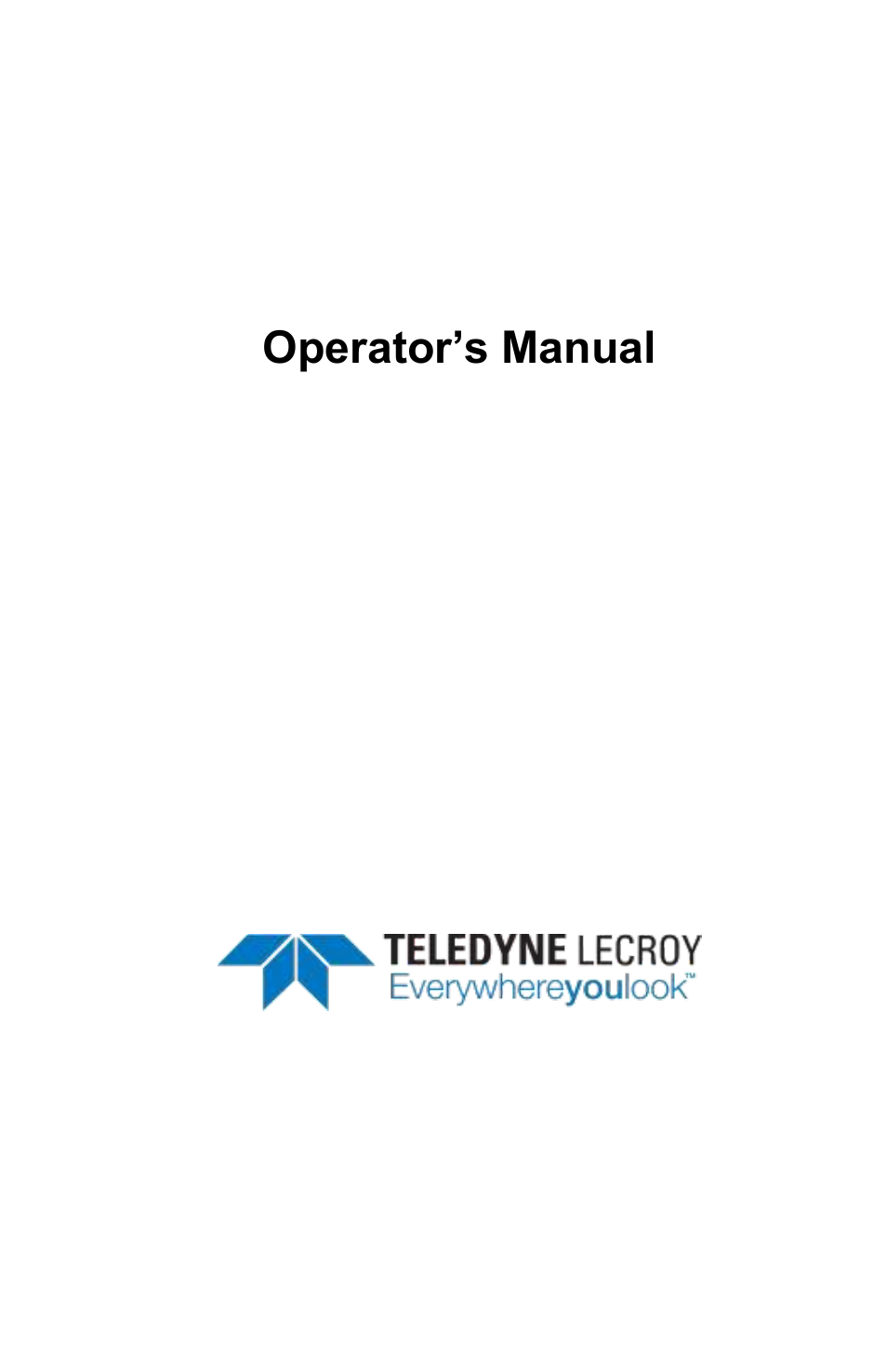 Operator’s manual, Wavestation function/ arbitrary waveform generator | Teledyne LeCroy WaveStation Waveform Generator Operators Manual User Manual | Page 3 / 88