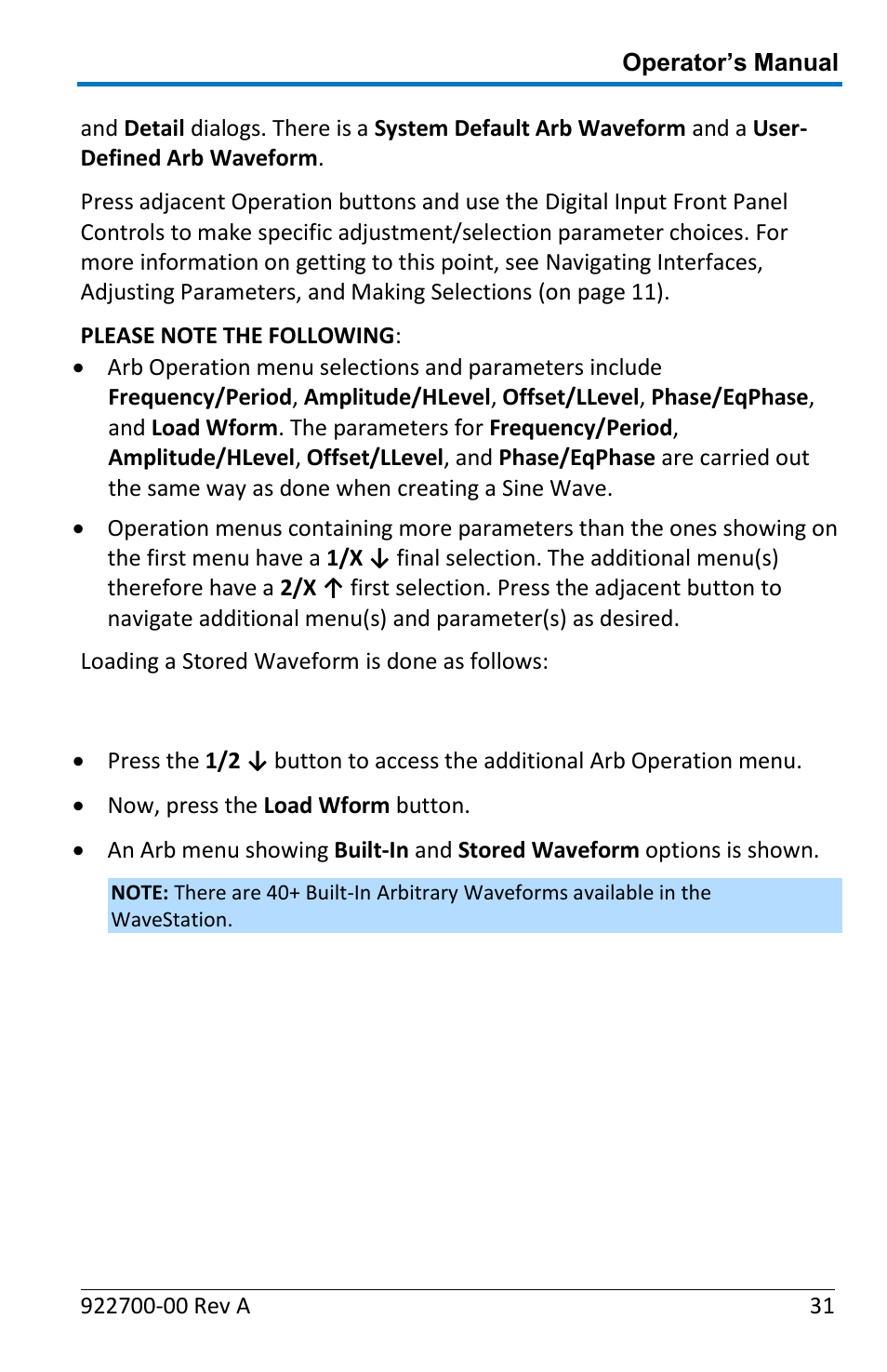 Load wform | Teledyne LeCroy WaveStation Waveform Generator Operators Manual User Manual | Page 37 / 88