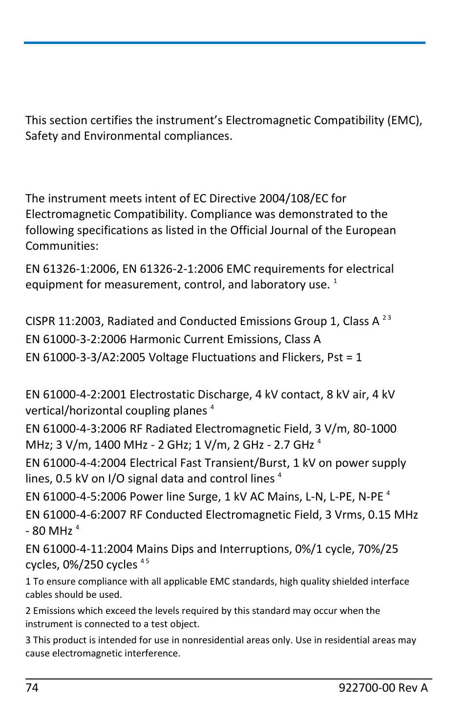 Reference, Certifications, Emc compliance | Teledyne LeCroy WaveStation Waveform Generator Operators Manual User Manual | Page 80 / 88