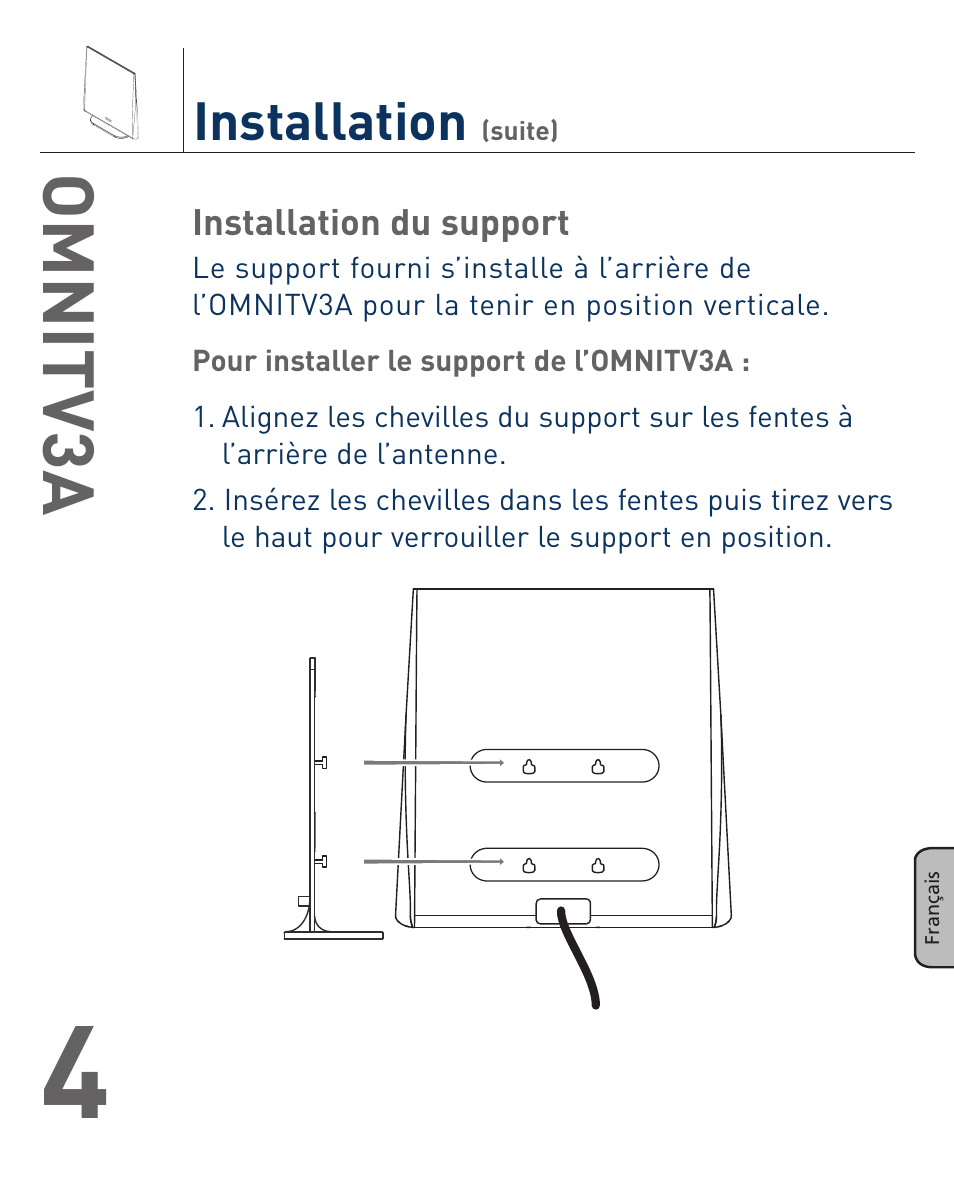 Omnitv3a, Installation | Terk OMNITV3A_OMЙ User Manual | Page 27 / 35