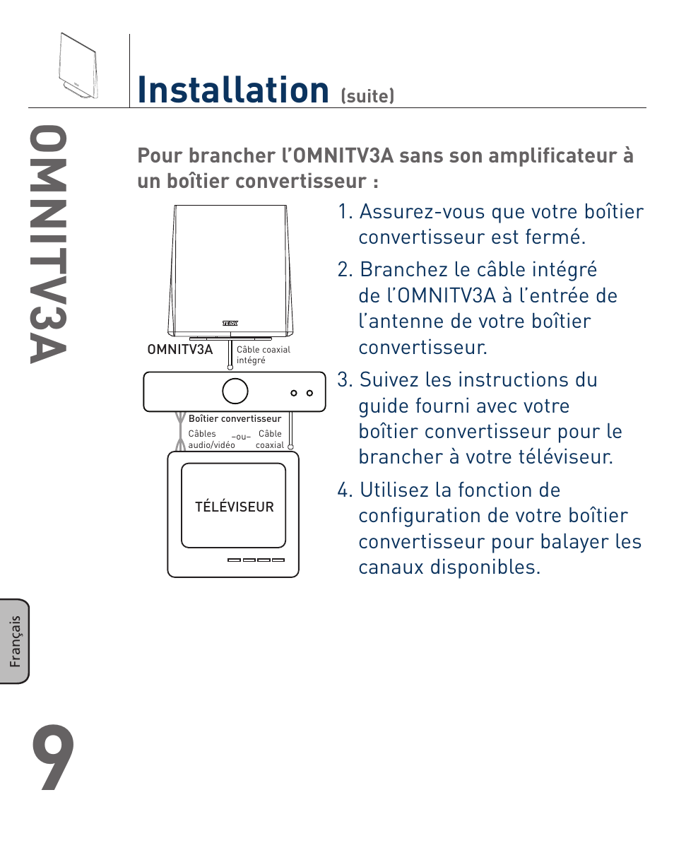 Omnitv3a, Installation | Terk OMNITV3A_OMЙ User Manual | Page 32 / 35