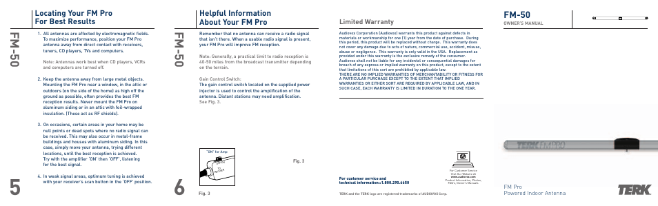 Terk FM50_OMЙ User Manual | 2 pages