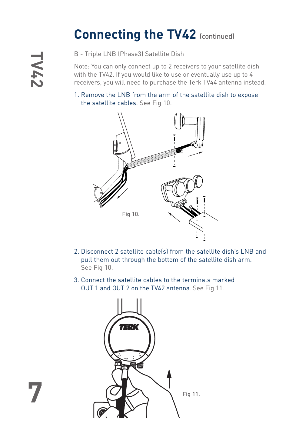 Tv42, Connecting the tv42 | Terk TV42_OMЙ User Manual | Page 8 / 14