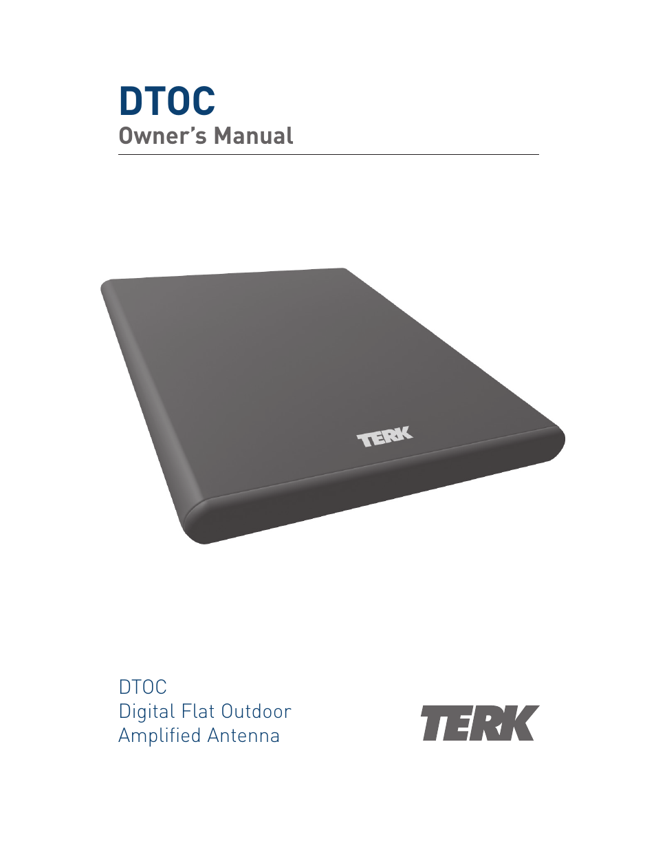 Terk DTOC User Manual User Manual | 16 pages
