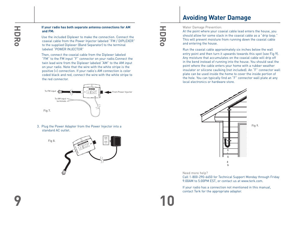 Hdro, Avoiding water damage | Terk HDRO_OMЙ User Manual | Page 6 / 6