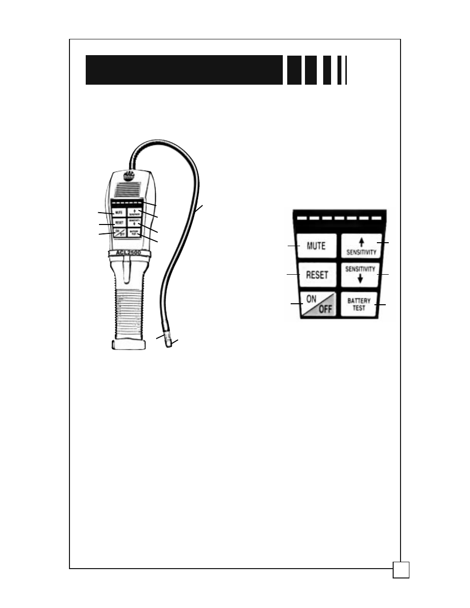 Parts & controls, Keypad | TIF ACL2500 Refrigerant Leak Detector User Manual | Page 5 / 14