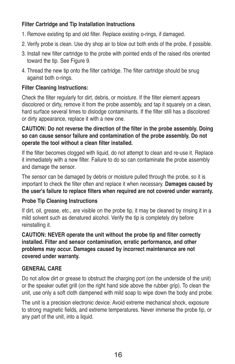 TIF ZX Heated Pentode Refrigerant Detector User Manual | Page 18 / 24