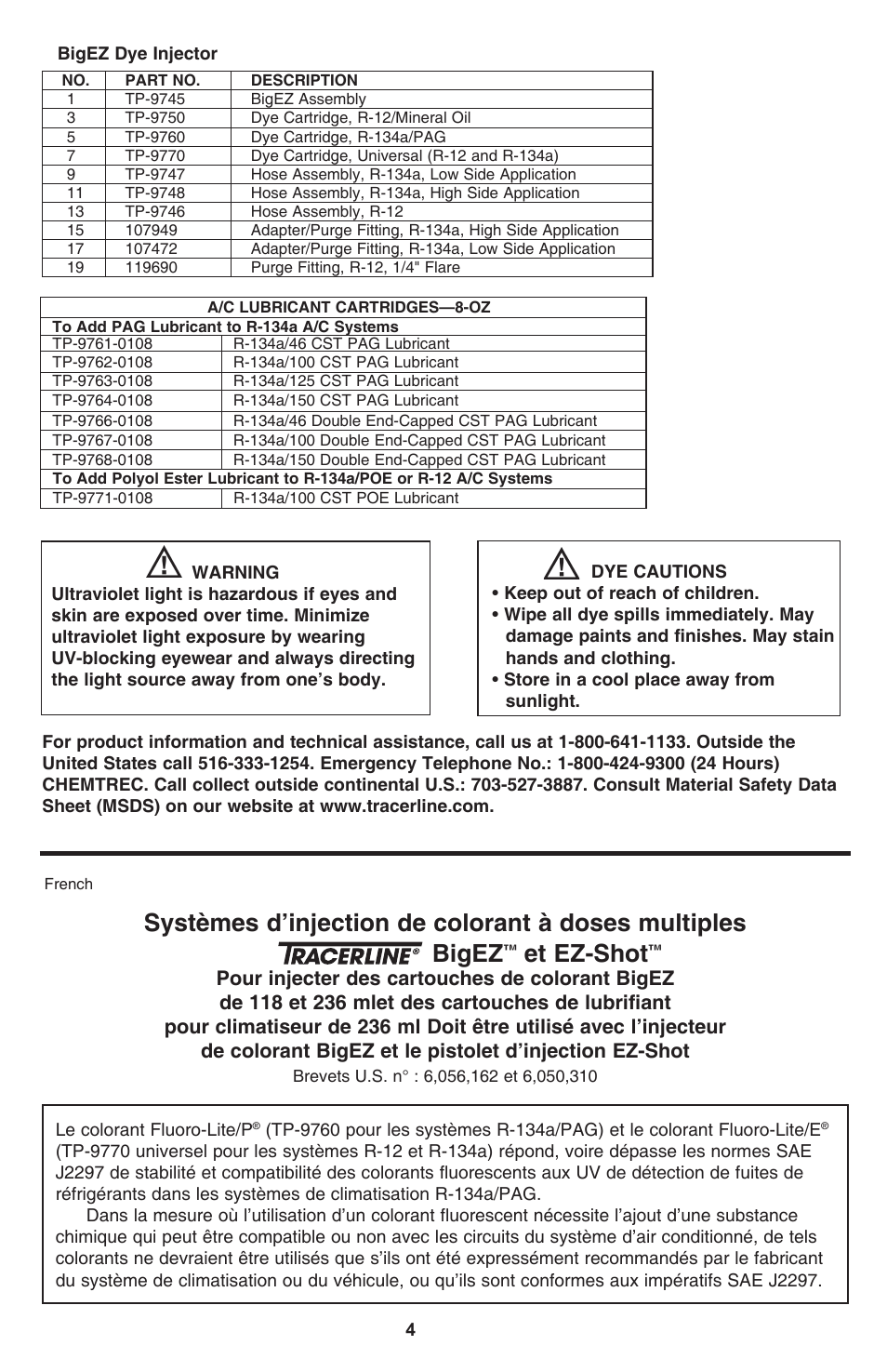 Et ez-shot | Tracer Big EZ Shot and EZ Shot M-L AM12050 User Manual | Page 4 / 14