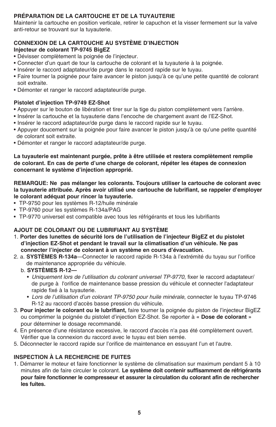 Tracer Big EZ Shot and EZ Shot M-L AM12050 User Manual | Page 5 / 14