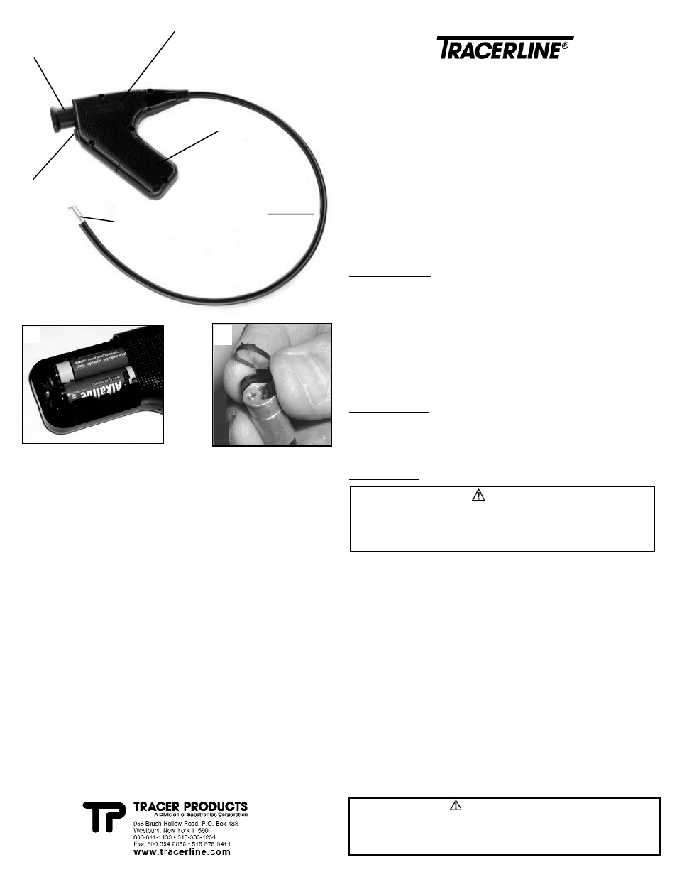 Tracer COBRA Borescope TP-9350 M-L AM05034-3 User Manual | 4 pages