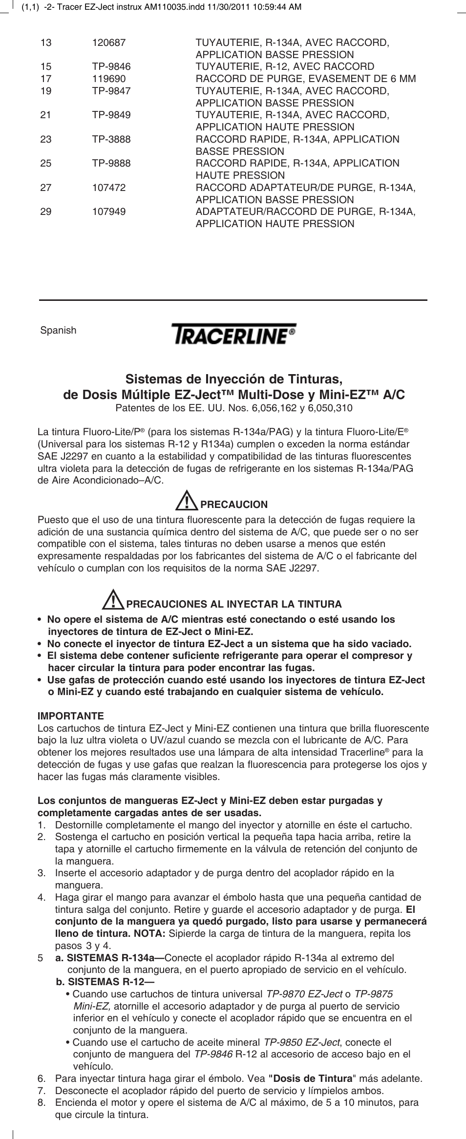 Tracer EZ-JECT, MiniEZ M-L AM11035 (Was A04027-2) User Manual | Page 4 / 8