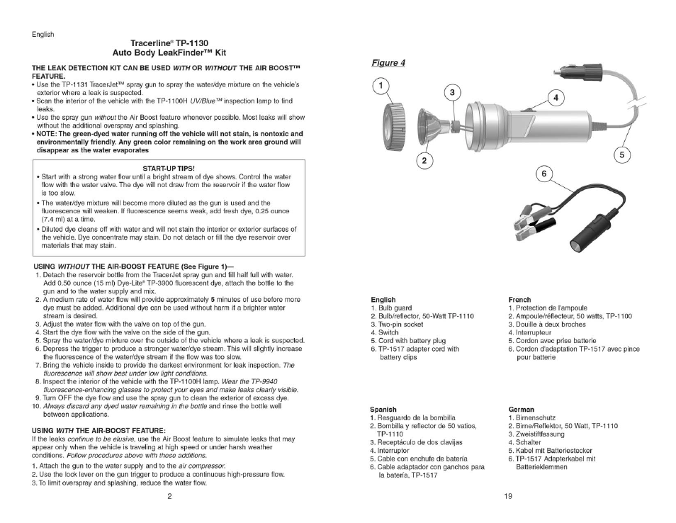 Tracer TP-1130 M-L A03125-2 User Manual | Page 19 / 19
