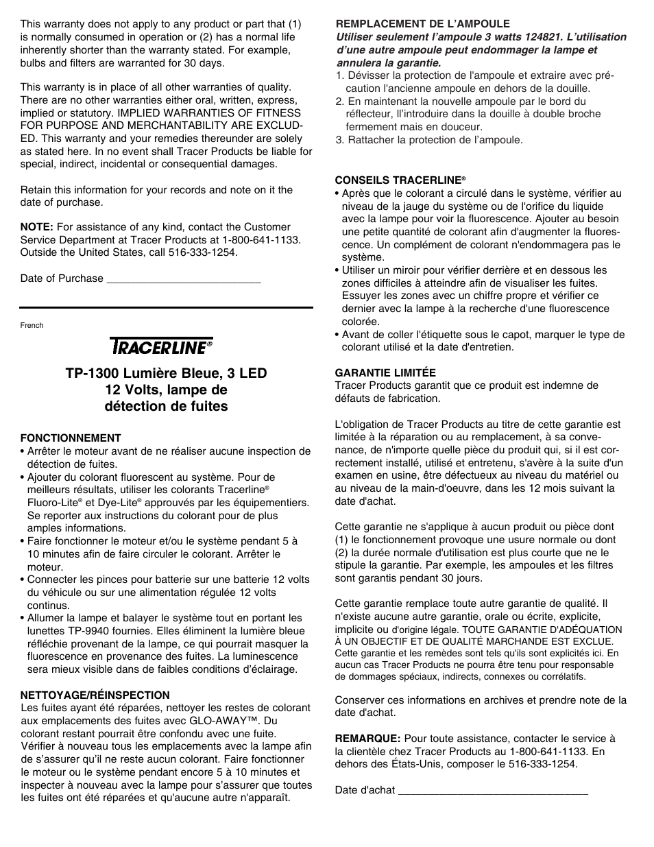 Tp-1300 am07019 p2.pdf | Tracer TP-1300 M-L AM07019 User Manual | Page 2 / 4