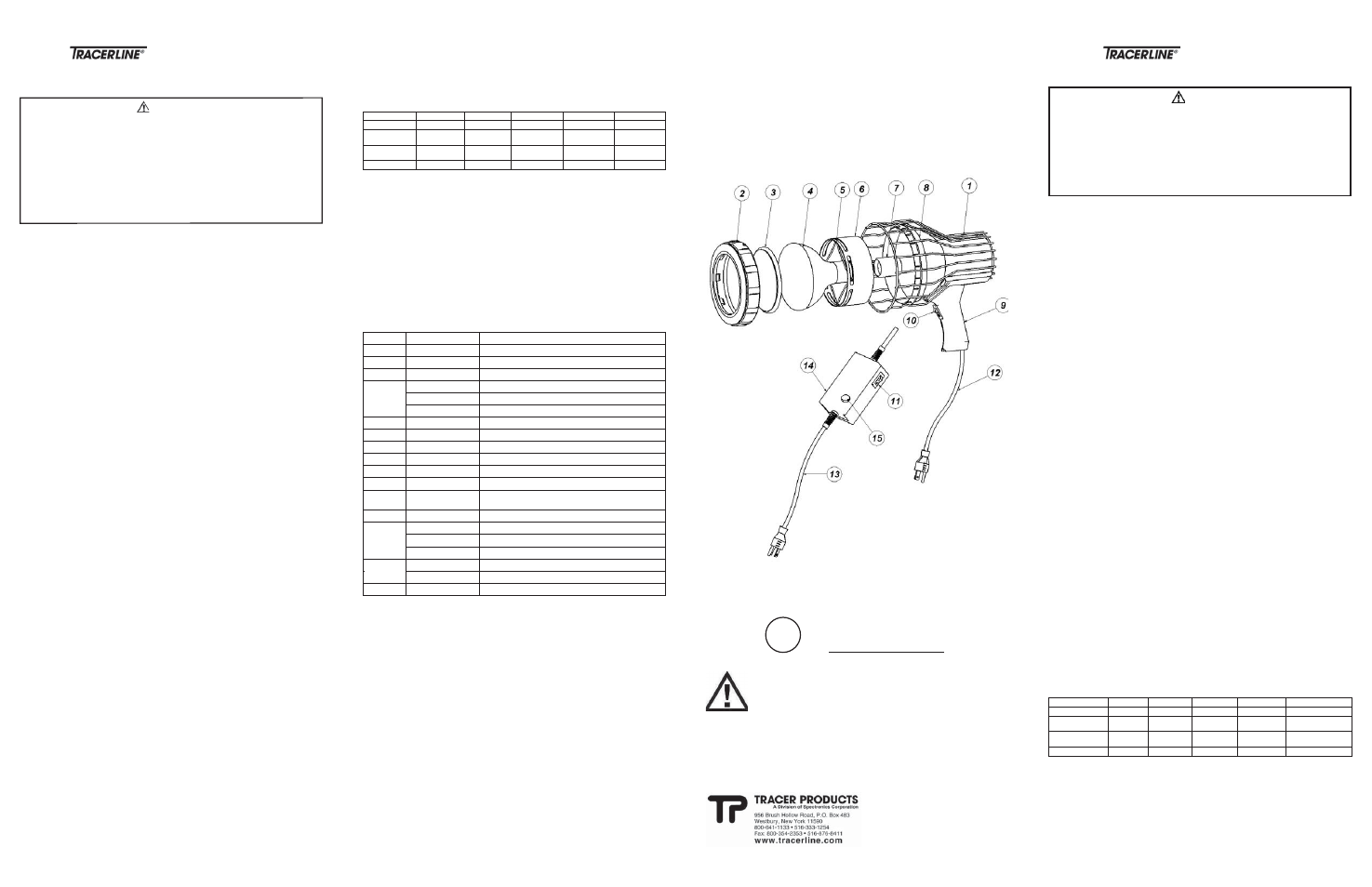 Tracer TP-1600P M-L Series AM08027 User Manual | 2 pages