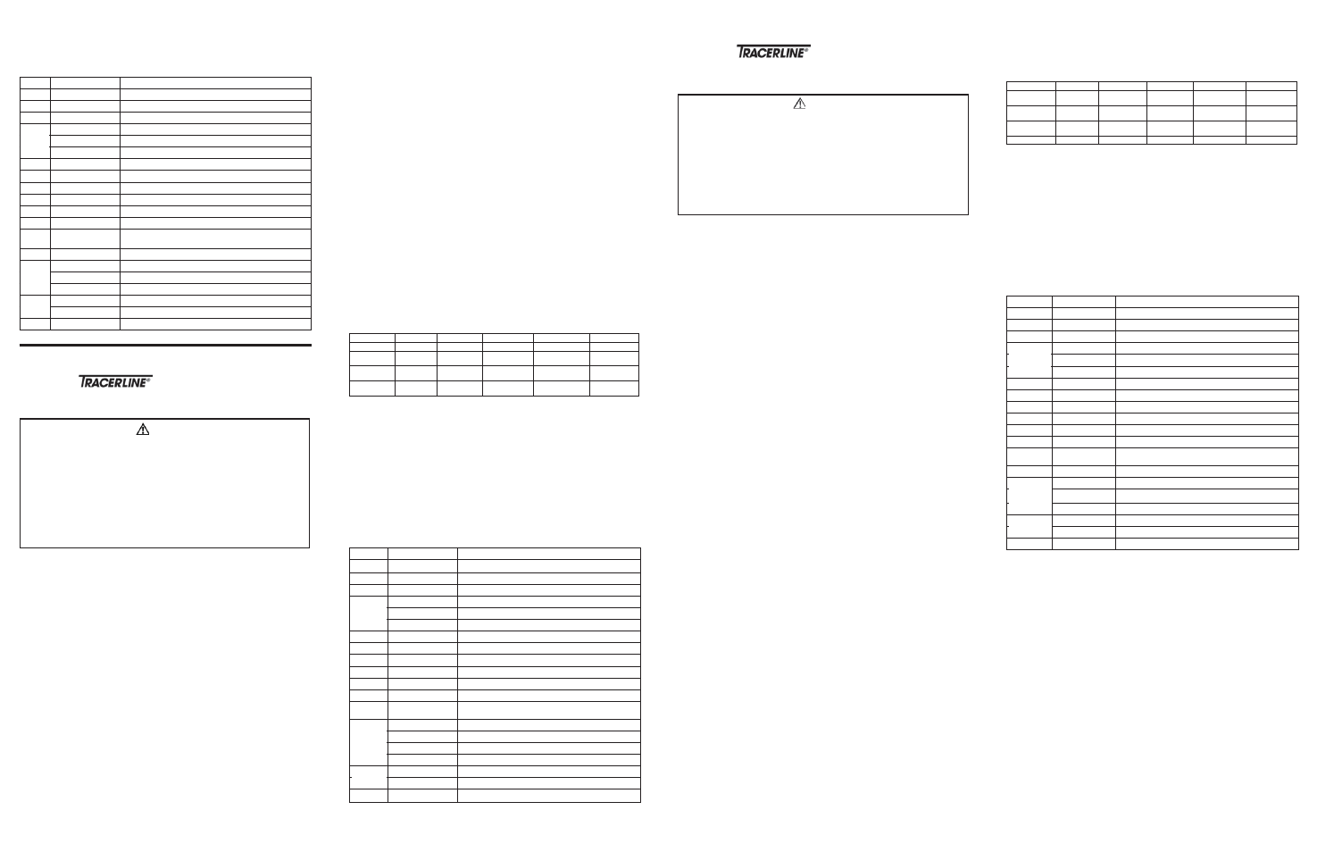 Séries, Serie | Tracer TP-1600P M-L Series AM08027 User Manual | Page 2 / 2