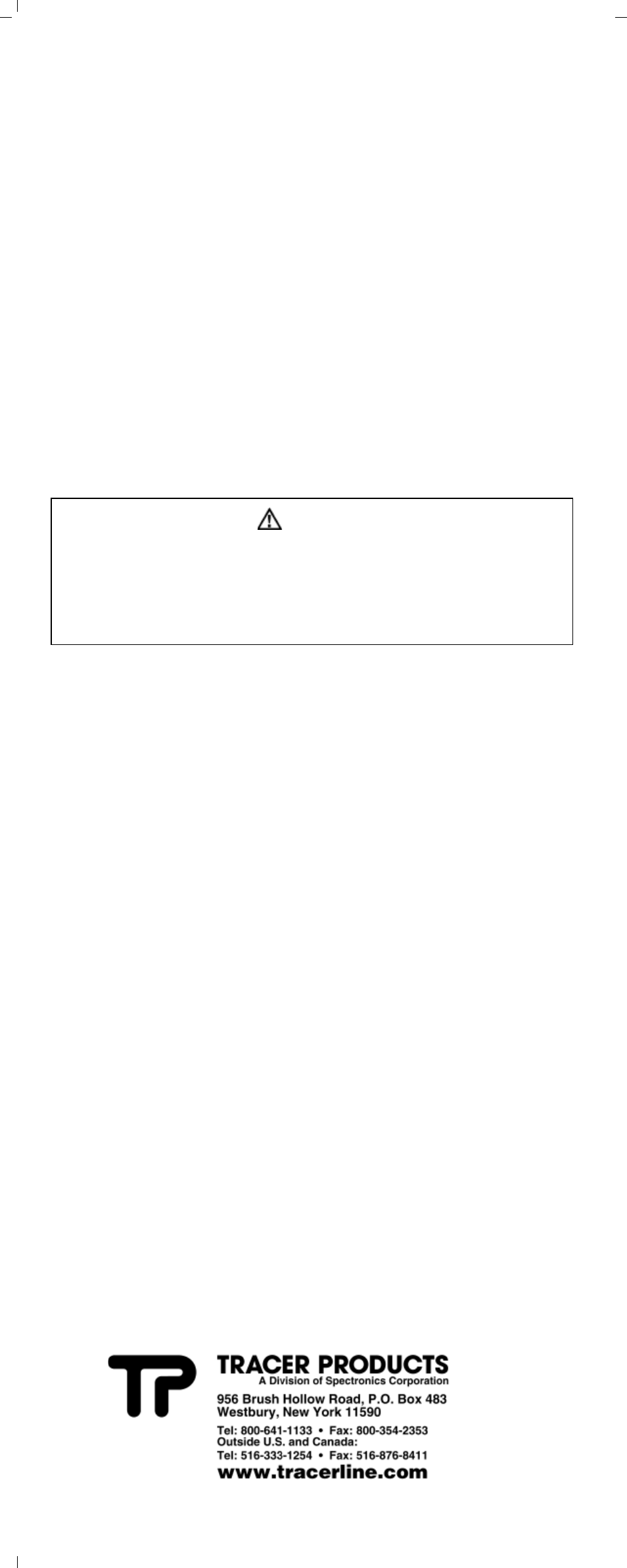 Tracer TP-3820M Fluoro-Lite M-L AM11008 User Manual | Page 4 / 4