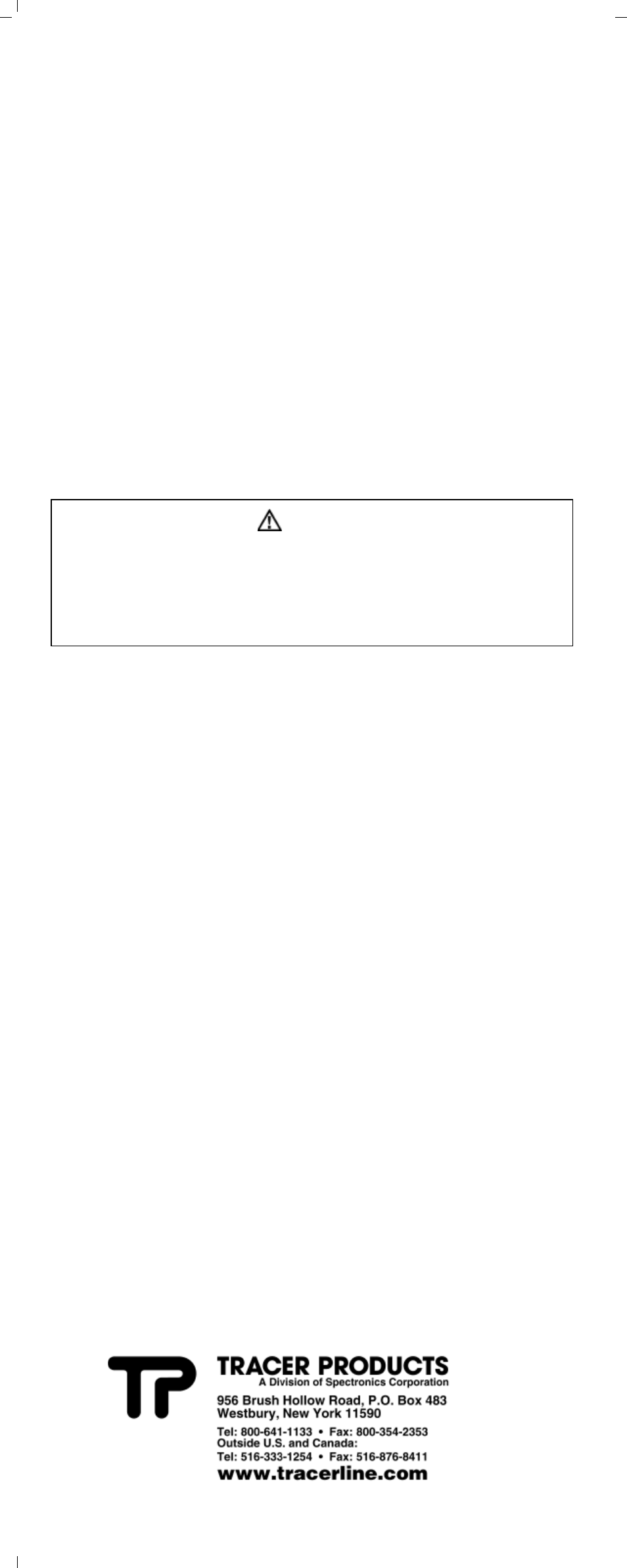 Tracer TP-3840M Fluoro-Lite M-L AM11009 User Manual | Page 4 / 4