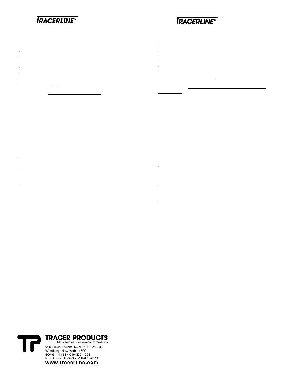 Tracer TP-8620 M-L AM07018-3 User Manual | 2 pages