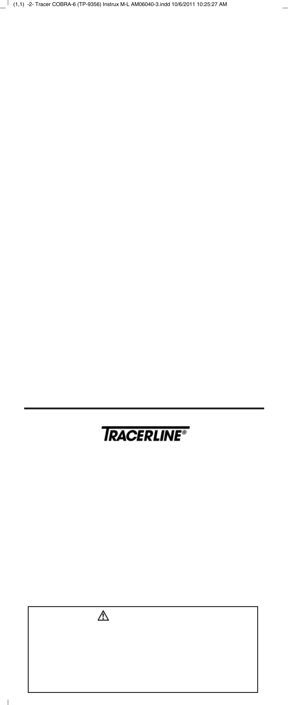 Cobra-6 | Tracer TP-9356 COBRA-6 M-L AM06040-3 User Manual | Page 2 / 8