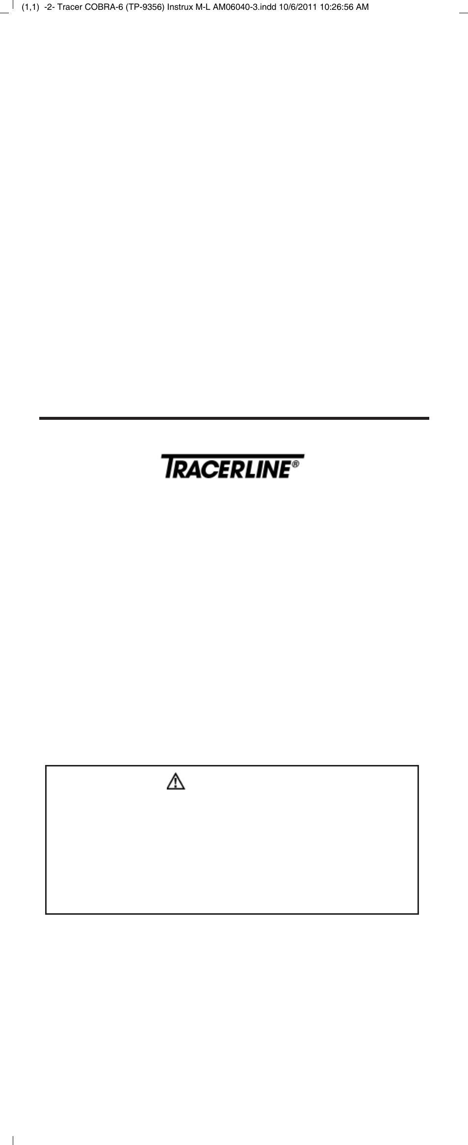 Cobra-6 | Tracer TP-9356 COBRA-6 M-L AM06040-3 User Manual | Page 4 / 8