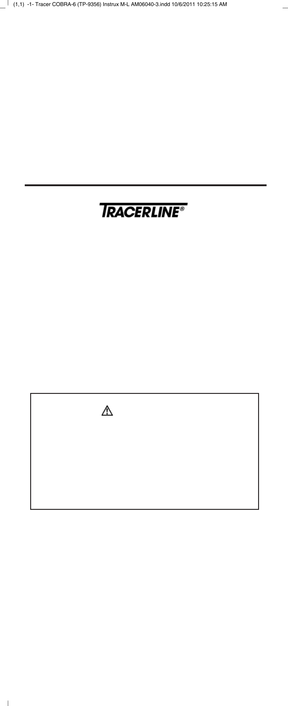 Cobra-6 | Tracer TP-9356 COBRA-6 M-L AM06040-3 User Manual | Page 6 / 8
