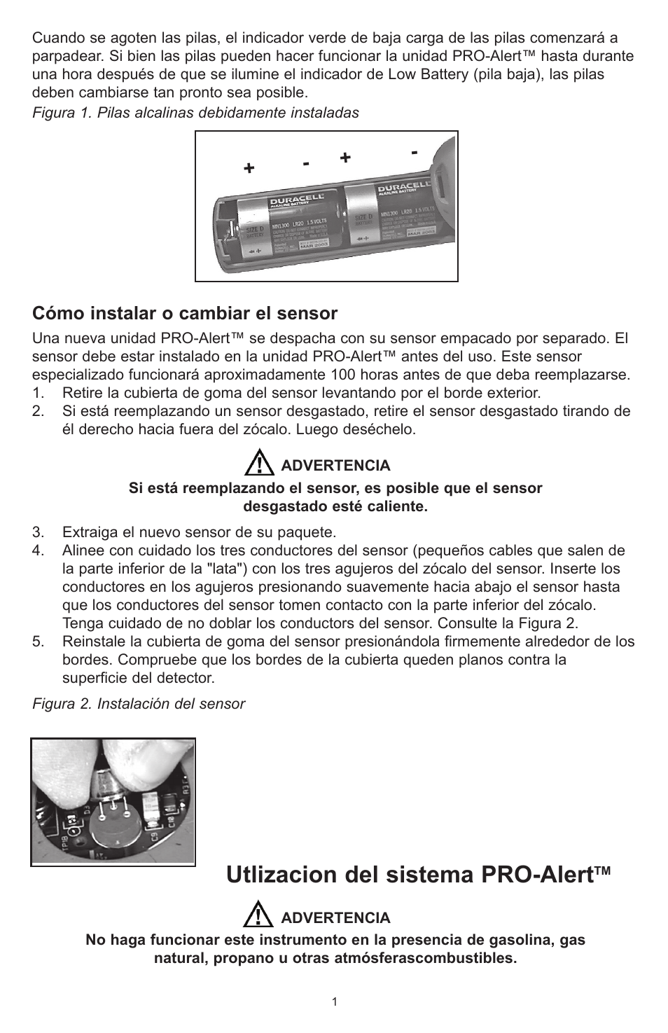 Utlizacion del sistema pro-alert, Cómo instalar o cambiar el sensor | Tracer TP-9360 PRO-Alert M-L AM06026-3 User Manual | Page 17 / 29