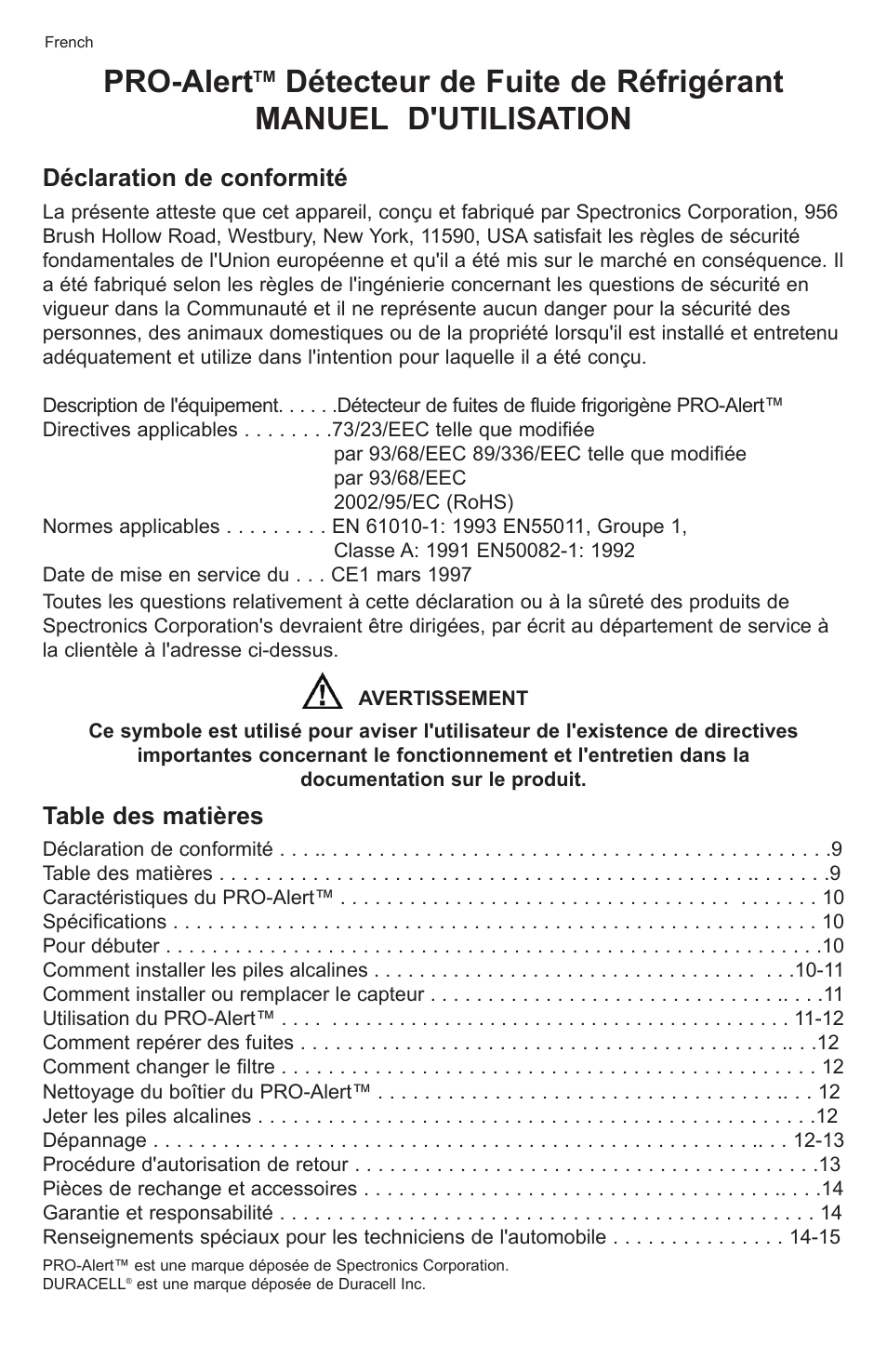 Tracer TP-9360 PRO-Alert M-L AM06026-3 User Manual | Page 8 / 29
