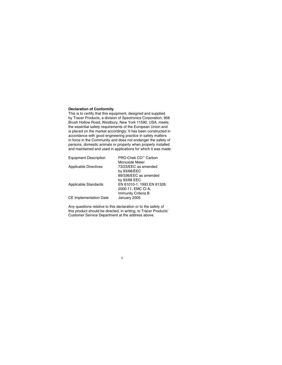 Tracer TP-9362 PRO-Chek CO AM08047 User Manual | Page 2 / 7